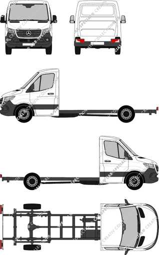 Mercedes-Benz Sprinter, A3, RWD, Chassis for superstructures, long, single cab (2018)