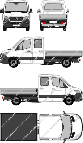 Mercedes-Benz Sprinter, A2, FWD, platform, Standard, double cab (2018)