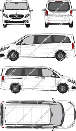 Mercedes-Benz V-Klasse minibus, 2019–2023 (Merc_931)