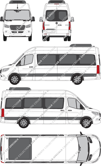Mercedes-Benz Sprinter Transfer 35 minibus, current (since 2018) (Merc_960)