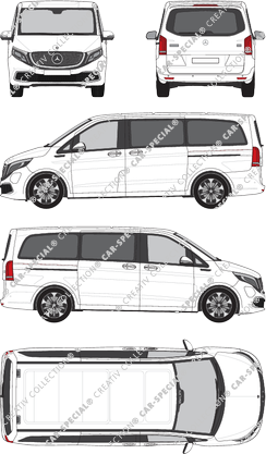 Mercedes-Benz EQV, minibus, long, Rear Flap, 2 Sliding Doors (2020)