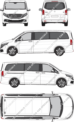 Mercedes-Benz EQV, minibus, extra long, Rear Flap, 1 Sliding Door (2020)