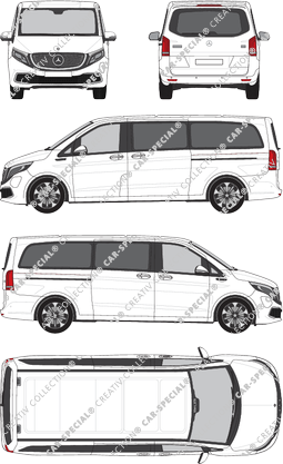 Mercedes-Benz EQV, microbús, especialmente largo, Rear Flap, 2 Sliding Doors (2020)