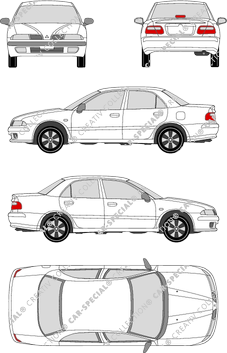 Mitsubishi Carisma berlina, 1999–2002 (Mits_006)