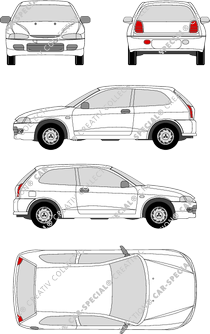 Mitsubishi Colt Kombilimousine, 1996–2004 (Mits_008)