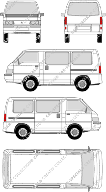 Mitsubishi L300, GL, minibus, short (1987)