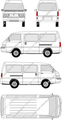 Mitsubishi L300 microbús, 1987–1998 (Mits_015)