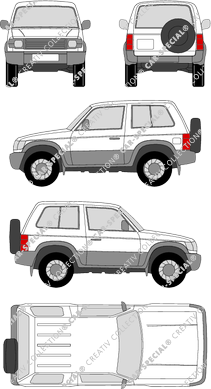 Mitsubishi Pajero GL, GL, Station wagon, 3 Doors