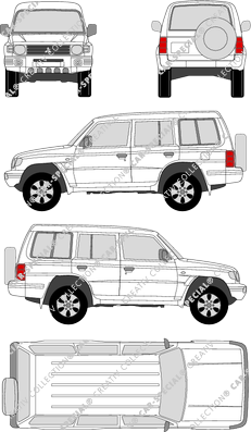 Mitsubishi Pajero Station wagon, 1997–2000 (Mits_022)