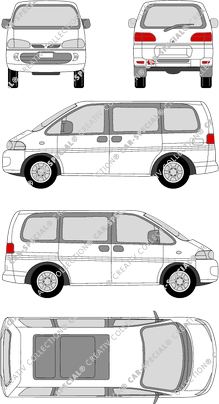 Mitsubishi Space Gear GLX/L 400, GLX/L 400, camionnette, Rear Flap, 2 Sliding Doors (1994)