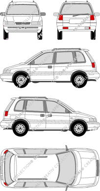 Mitsubishi Space Runner Kompaktvan, 1996–1999 (Mits_028)