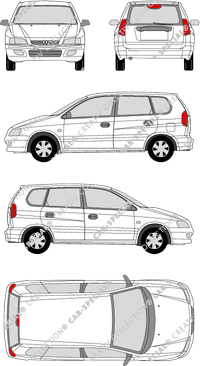 Mitsubishi Space Star 1.3 Family, 1.3 Family, camionnette, 5 Doors (2002)