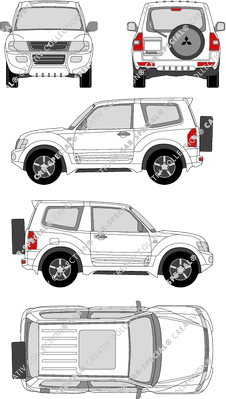 Mitsubishi Pajero, Kombi, 3 Doors (2000)