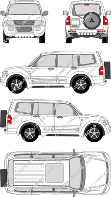 Mitsubishi Pajero station wagon, 2000–2004 (Mits_036)