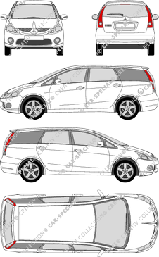 Mitsubishi Grandis station wagon, 2004–2011 (Mits_043)