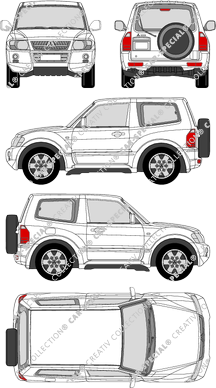 Mitsubishi Pajero, combi, 3 Doors (2004)