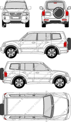 Mitsubishi Pajero station wagon, 2004–2007 (Mits_048)