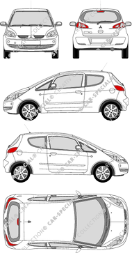 Mitsubishi Colt Hatchback, 2005–2008 (Mits_050)