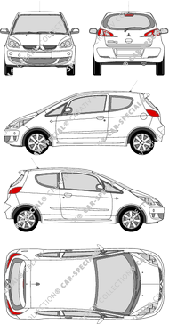 Mitsubishi Colt CZT, CZT, Kombilimousine, 3 Doors (2005)