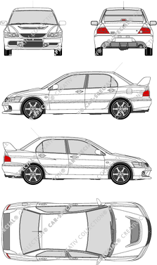 Mitsubishi Lancer Evolution IX, Evolution IX, Limousine, 4 Doors (2006)