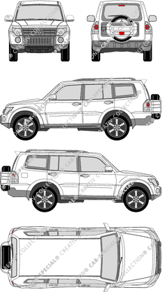 Mitsubishi Pajero station wagon, 2007–2015 (Mits_065)