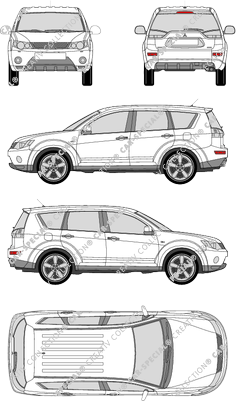 Mitsubishi Outlander Kombi, 2007–2010 (Mits_066)