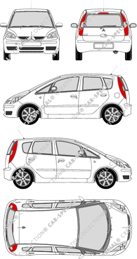 Mitsubishi Colt Kombilimousine, 2007–2008 (Mits_067)