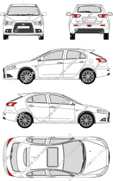 Mitsubishi Lancer Sportback, Sportback, Kombilimousine, 5 Doors (2008)