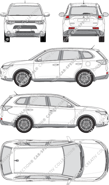 Mitsubishi Outlander combi, 2012–2015 (Mits_079)