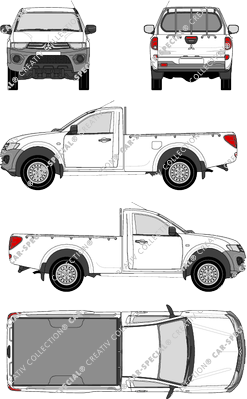 Mitsubishi L200, Pick-up, cabina individual (2011)