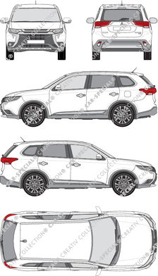 Mitsubishi Outlander break, 2015–2021 (Mits_092)