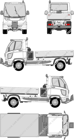 Multicar Fumo, platform, long wheelbase (2005)