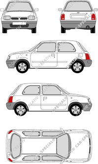 Nissan Micra Hatchback, 1992–1998 (Niss_007)