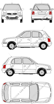 Nissan Micra, Kombilimousine, 5 Doors (1998)