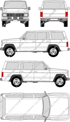 Nissan Patrol Kombi, 1984–1989 (Niss_013)