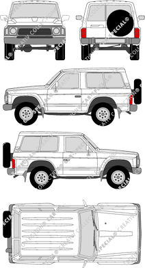 Nissan Patrol GR, GR, station wagon, 3 Doors (1986)