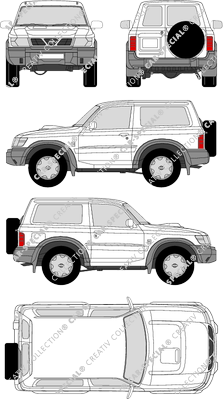 Nissan Patrol GR, GR, station wagon, 3 Doors (2000)