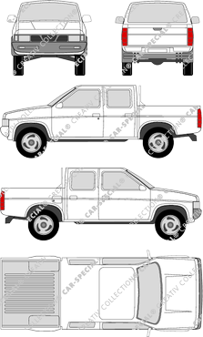 Nissan Pick-Up, Pick-up, double cab (1988)