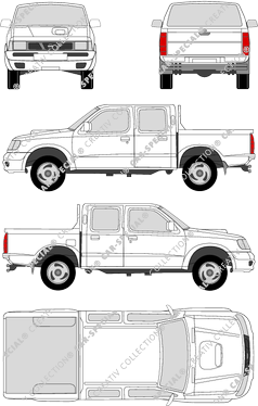 Nissan Pick-Up, Pick-up, cabina doble (1996)