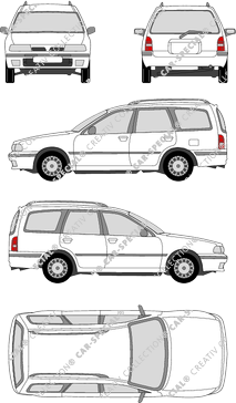 Nissan Sunny, 1990–2000 (Niss_034)