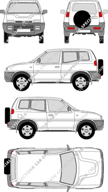 Nissan Terrano, station wagon, 3 Doors (1993)