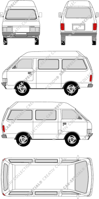 Nissan Vanette minibus, 1985–1993 (Niss_048)