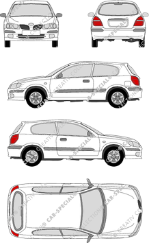 Nissan Almera Hatchback, 2000–2003 (Niss_049)