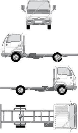 Nissan CabStar E 100.35 290, E 100.35, 290, Telaio per sovrastrutture, kurz, Einzelkabine (1992)