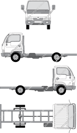 Nissan CabStar Chassis for superstructures, 1992–2007 (Niss_051)