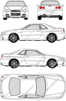 Nissan Skyline GT/R, GT/R, Coupé, 2 Doors (1999)