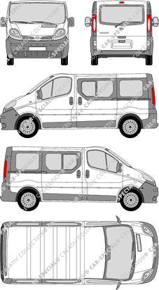 Nissan Primastar, camionnette, L1H1, Rear Flap, 2 Sliding Doors (2002)