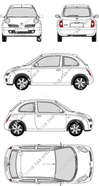 Nissan Micra Hatchback, 2003–2010 (Niss_108)