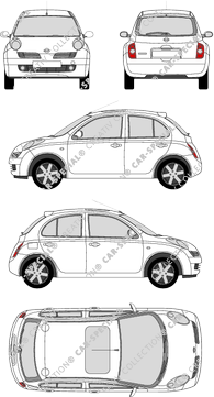 Nissan Micra Kombilimousine, 2003–2010 (Niss_109)