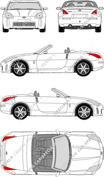 Nissan 350 Z Convertible, 2005–2009 (Niss_135)